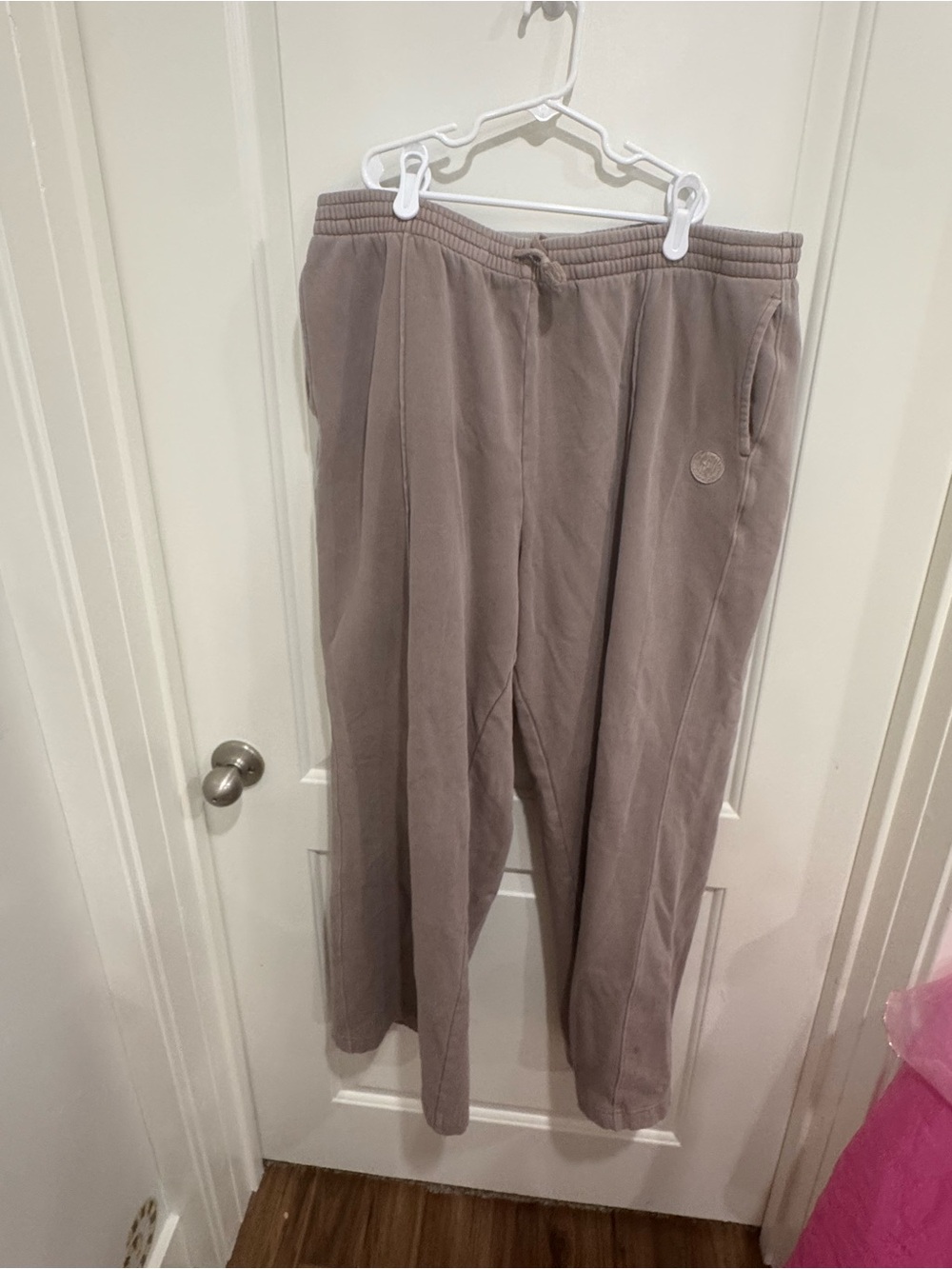 PINK Victoria's Secret Cozy Drawstring Joggers - Taupe